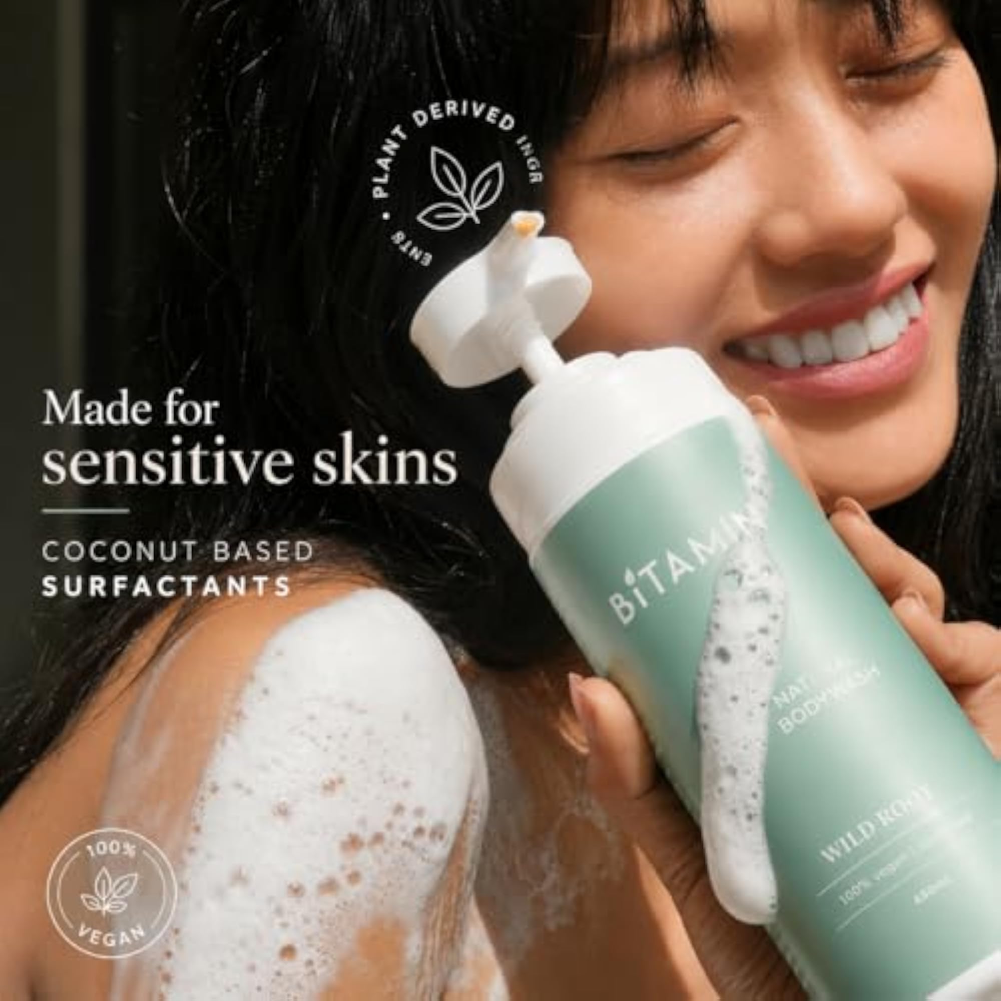 Natural Body Wash and Deodorant Combo, 100% Vegan
