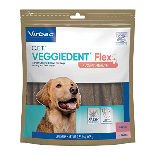 C.E.T. VEGGIEDENT Flex Tartar Control Chews for Dogs - Large