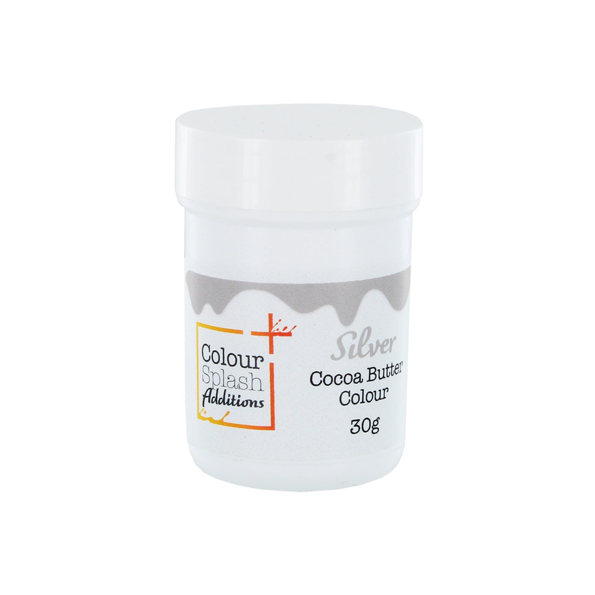 Colour Splash Additions Chocolate Colour | Silver Cocoa Butter For Cake Decorations, Truffles, Chocolates | Chocolate Paint - 30g