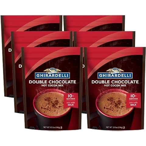 Ghirardelli Double Chocolate Premium Hot Cocoa, 10.5 Ounce - 6 per case. Cover