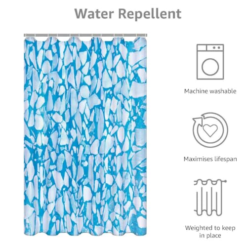 Rideau douche 100x140cm résistant à l'eau lavable en machine avec 12 crochets