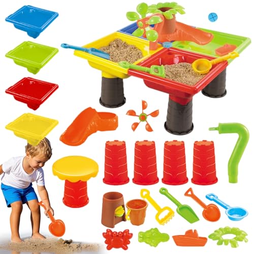Mesa Sensorial Exterior - Mesa De para Juegos Sensoriales Infantiles,Centro De Actividades Interactivo Divertido para Niños Niñas Bebés para Interior Y Exterior