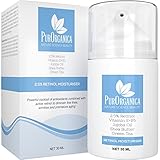 PurOrganica Retinol Cream - Premium Moisturizer with 2.5% Retinol, Vitamin E+B5, Jojoba and Shea Butter - BEST Anti Aging Facial & Neck Firming Cream for Wrinkles, Fine Lines, Acne and Dark Spots