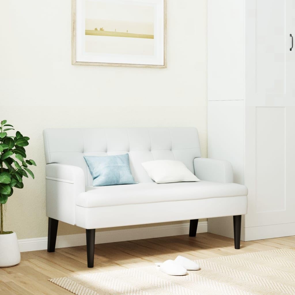 Banc de balcon blanc Homgoday en simili cuir pour vos moments de détente