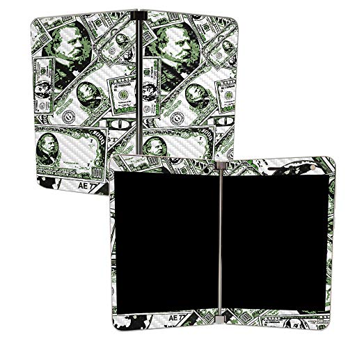 Image of MIGHTY SKINS MightySkins Carbon Fiber Skin for Microsoft Surface Duo - Phat Cash | Protective, Durable Textured Carbon Fiber Finish | Easy to Apply, Remove, and Change Styles | Made in The USA