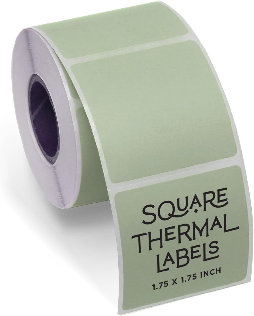 Pelikus Thermal Labels for Packaging, Small Business, Color Coding (Sage Green, 1.75" Square)