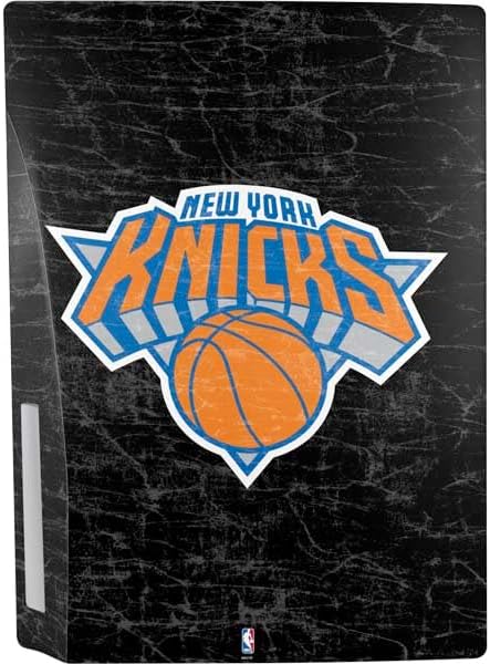 Miniatura 3 de Skinit Calcomanía para juegos compatible con consola y controlador PS5, diseño de logotipo secundario negro de los New York Knicks de la NBA