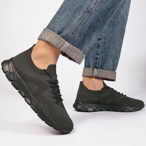 Image of Mens Running Shoes Fashion Sneakers Slip on Breathable Tennis Gym Sports Workout Walking Shoes Lightweight