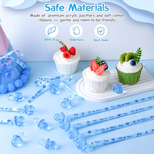 Image of XINHUIDALSQ 100 Baby Shower Pacifiers Necklace, Acrylic Pacifier Necklaces