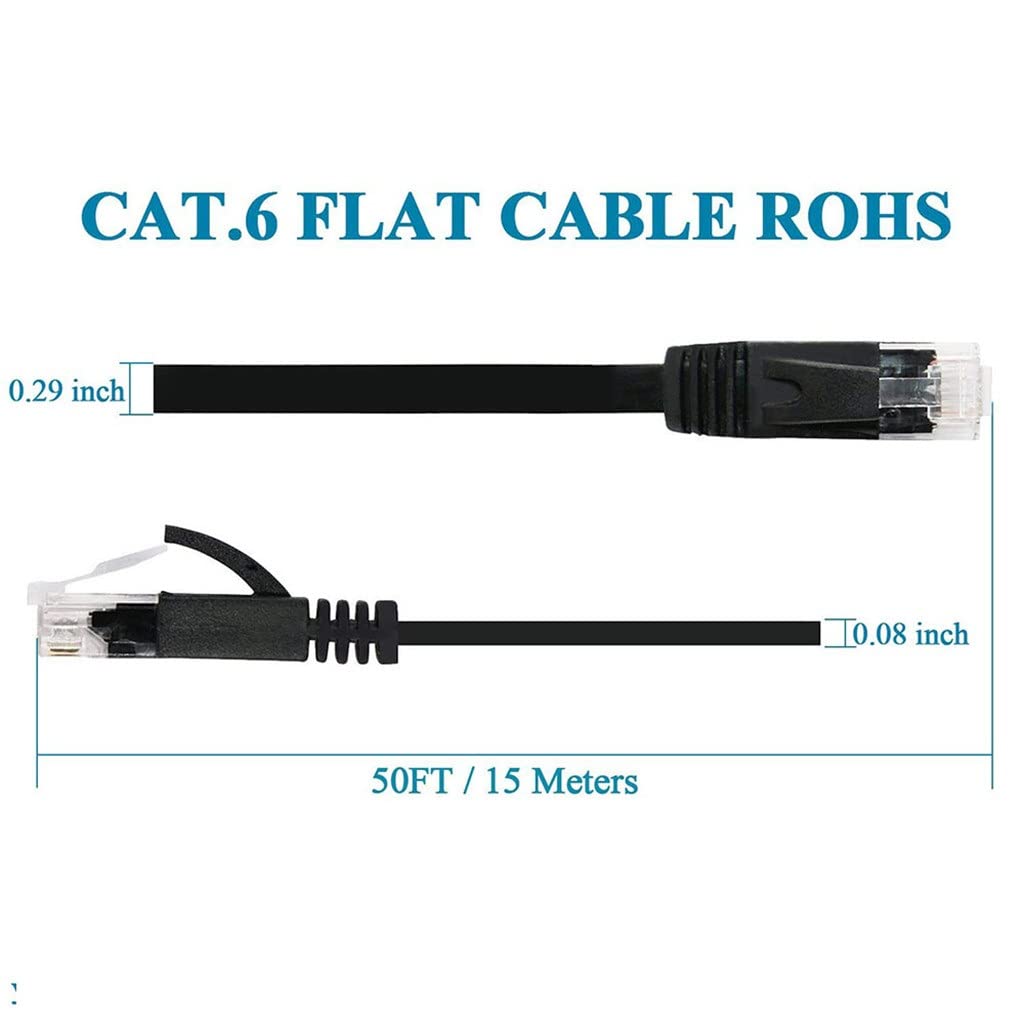 Flat Ethernet Cable RJ45 LAN Networking Patch Cord Network for Computer Router Laptop