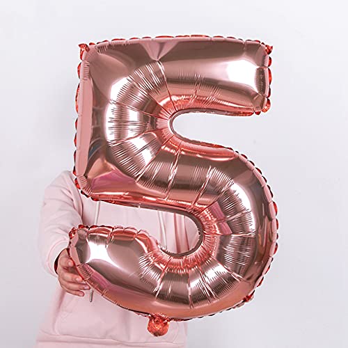 Ballonnen getal 50, nummer 50 ballonnen roségoud ballonnen 50e verjaardag folieballon, getal 50 Rose Gold Nummer 50… - Image 6