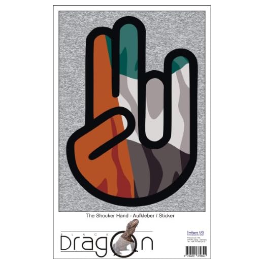 THE SHOCKER HAND – väggtatuering / väggdekal/dekal – svart kontur med flagga/flagga – Förenade Arabemiraten 100 cm