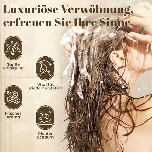 BOTÁNQUIL Rosmarin Shampoo für Haarwachstum 473ML, Haarshampoo für Dauerwellen und Färbung Damen Herren, Shampoo gegen Haarausfall Starke Reparatur, Feuchtigkeit und Pflege, Färbeshampoo Ohne Silikon