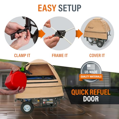 GenTent Open Frame Running Cover - Universal Adapter Kit Generator Tent (Beige, Original - Extreme) by GenTent - Image 4