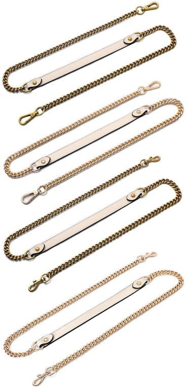 1.38" Width Iron Flat Chain Purse Chain Accessories Purse Straps Gold Chain(Ivory) image 2