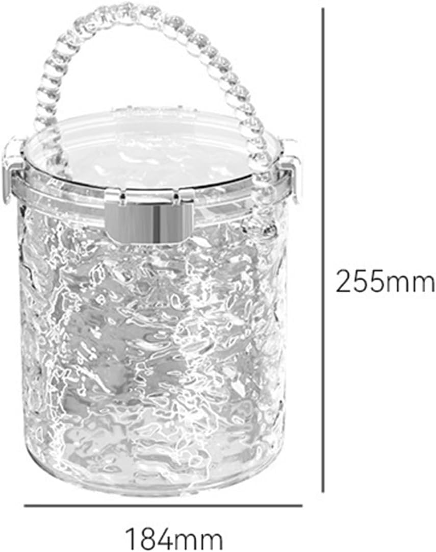 Ice Bucket Ice Bucket With Lid And Handle Ideal For Cocktail Bar, Parties, Chilling Wine, Champagne Drinks and Wine Cooler(Gris,Small)