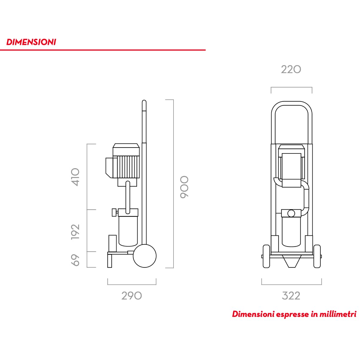 PIUSI Mobile Filtrationseinheit für Hydrauliköl/viskose Flüssigkeiten, Durchflussrate 25 l/min, 10-Mikron-Filter, 230V/50Hz, Komplett mit Schläuchen, Rädern und Düse | Depuroil 00050300A