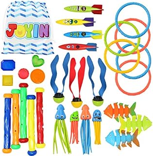 30 Pcs Diving Pool Toys Jumbo Set with Storage Bag Includes (5) Diving