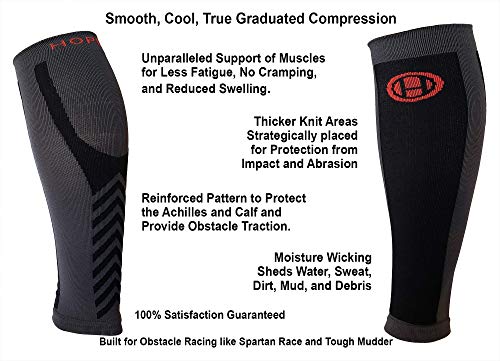 Hoplite Compression Calf Sleeves for Men & Women Made for Running, Lifting & OCR2