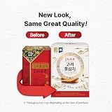 [Nokchawon] Korean Red Ginseng Tea Granules - 50 Sachets of Premium Panax Root Extract - Caffeine Free Energy and Immunity Support - Instant Herbal Drink for Daily Vitality