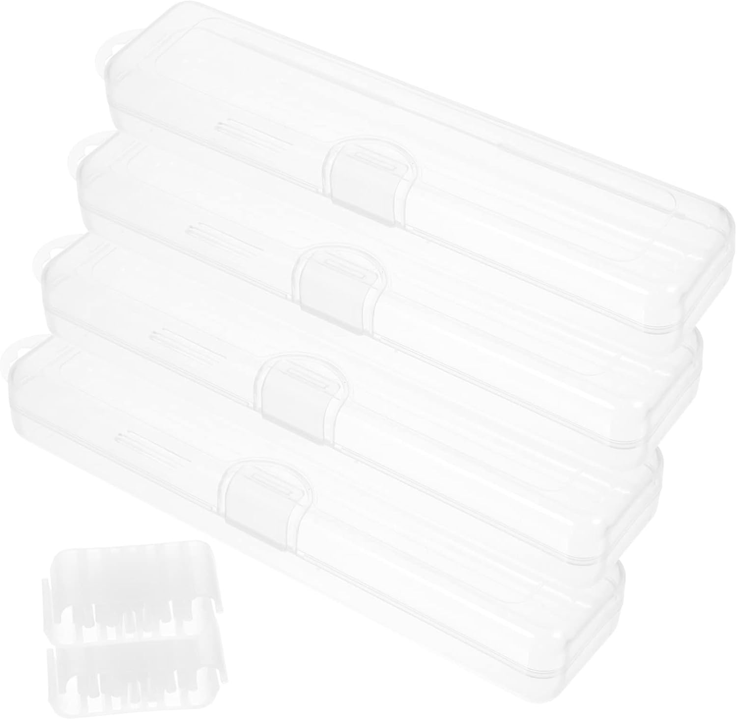 IWOWHERO Travel Straw Holder Lid Plastic Straw Storage Box Compact and Sturdy for Carrying Go