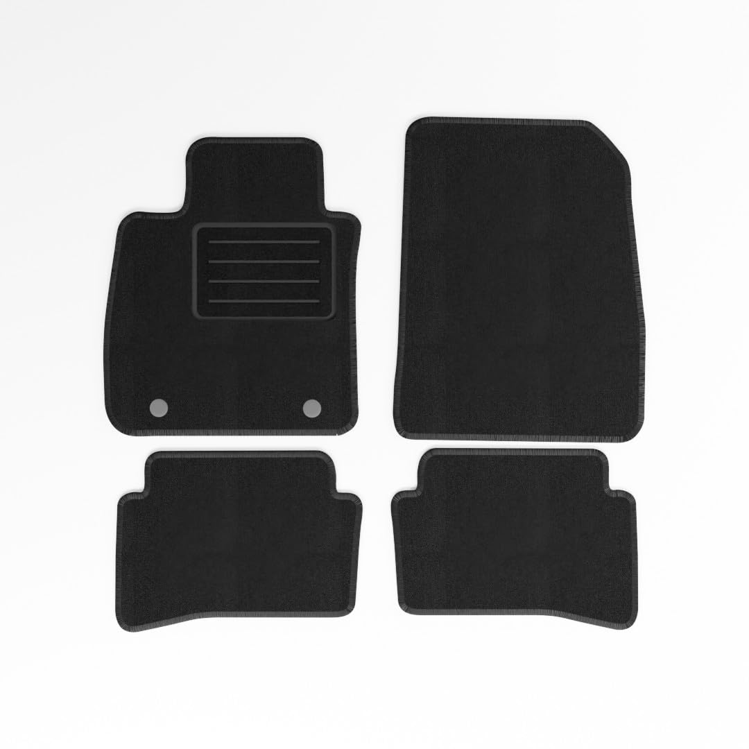 Mats4all Set di tappetini auto Compatibile con Renault Clio 2012-2019 | Antiscivolo | Con rinforzo | 4 pezzi | Tappetini per auto | Set di tappetini