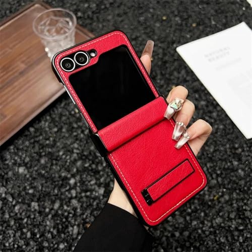 Coque Samsung Z Flip 3 antichoc protège charnière contre les chutes avec support cuir
