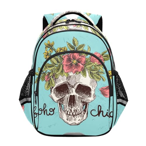 Sac à dos de voyage décontracté rose style bohème pour les cours et les sorties