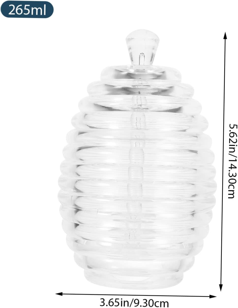 1 Set Syrup Honey Pot Stirring Home Clear Beehive Rod Jar Cover Reusable Lids Ml Kitchen with Household Lid Dipper Juice Sugar Acrylic Dispenser Ps Containers Container jar (Color : Tr (Colo