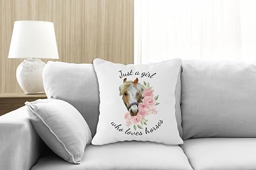 Miniatura 2 de Just A Girl Who Loves Chickens - Funda de almohada decorativa de 18 x 18 pulgadas, cita divertida, decoración de pollo de animales de granja para el