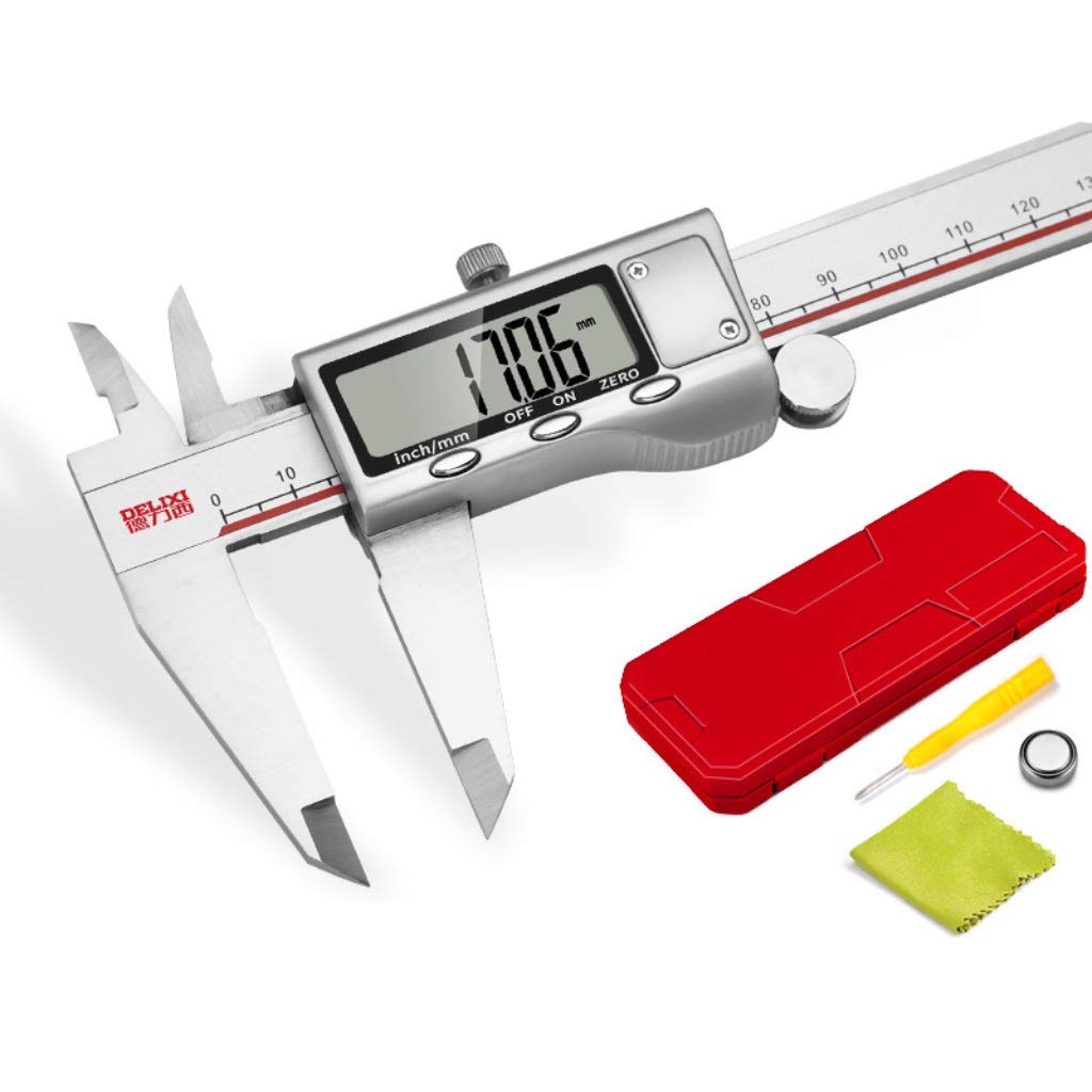 Suwalizki Elektroniczny Cyfrowy Cyfrowy Zacisk Ze Stali Nierdzewnej Vernier Caliper High Precision Industrial Pomiar Narzędzia Zakres: 0-150mm