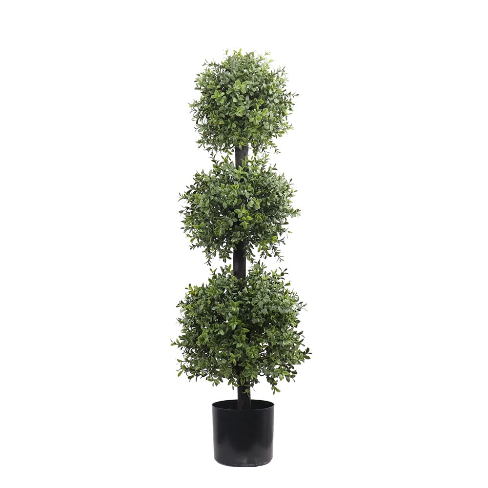 38'' Outdoor Decoration Tree Potted Plant with 3 Balls Anti-UV Plant No More Cutting 1PC