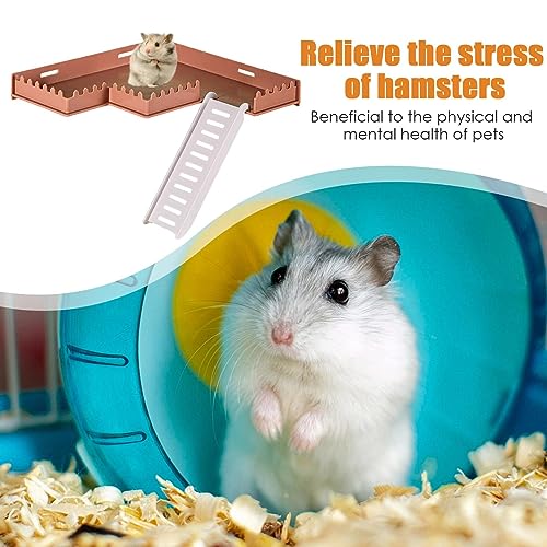 Plataforma de suporte de hamster, academia segura de PVC com escada | Gaiola brinquedos acessórios d