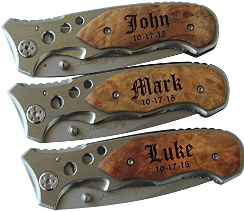 Free Engraving - MTech USA Personalized Laser Engraved Tactical Pocket Knife, Fathers Dad for Day, Groomsmen Gift, Graduation Gifts, Gifts for Men … (MT 423SL)