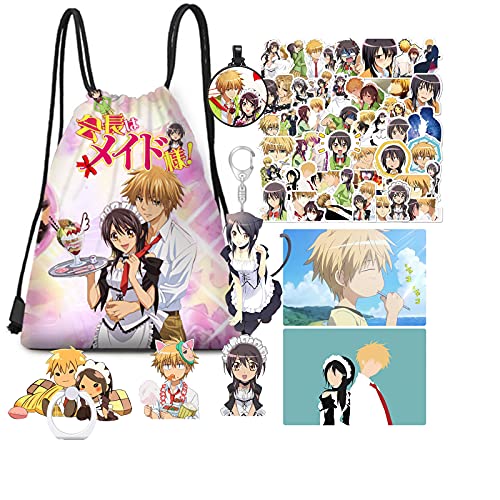 Maid Sama Manga Merch,Backpack, Card Sticker, Keychain,Phone Holder, Button Pins, Necklace (kaichou wa Maid)
