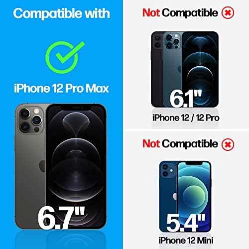 Power Theory Screen Protector for iPhone 12 Pro Max [2-Pack] with Easy Install Kit [Premium Tempered Glass]