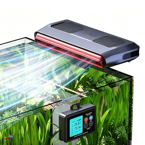 Ventilador De Refrigeración Para Acuario Con Termostato Inteligente, Enfriador De Agua Ajustable De 3 Velocidades Para Accesorios De Tanque Axolotl, Dispositivo Silencioso Para Pecera Korallrev