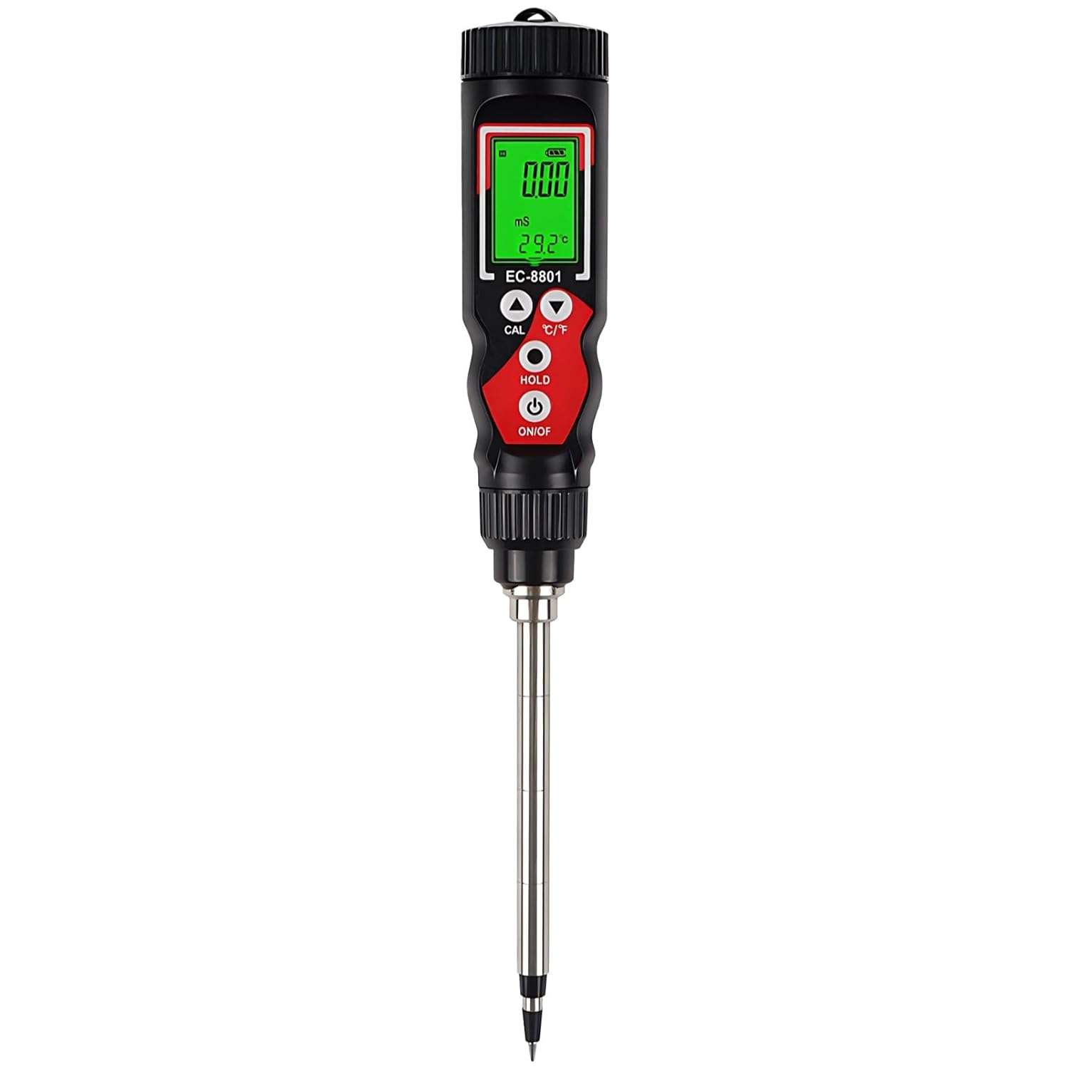 2-in-1 Waterproof Soil Tester for Ec & Temperature, Ideal for Gardens and Hydroponics