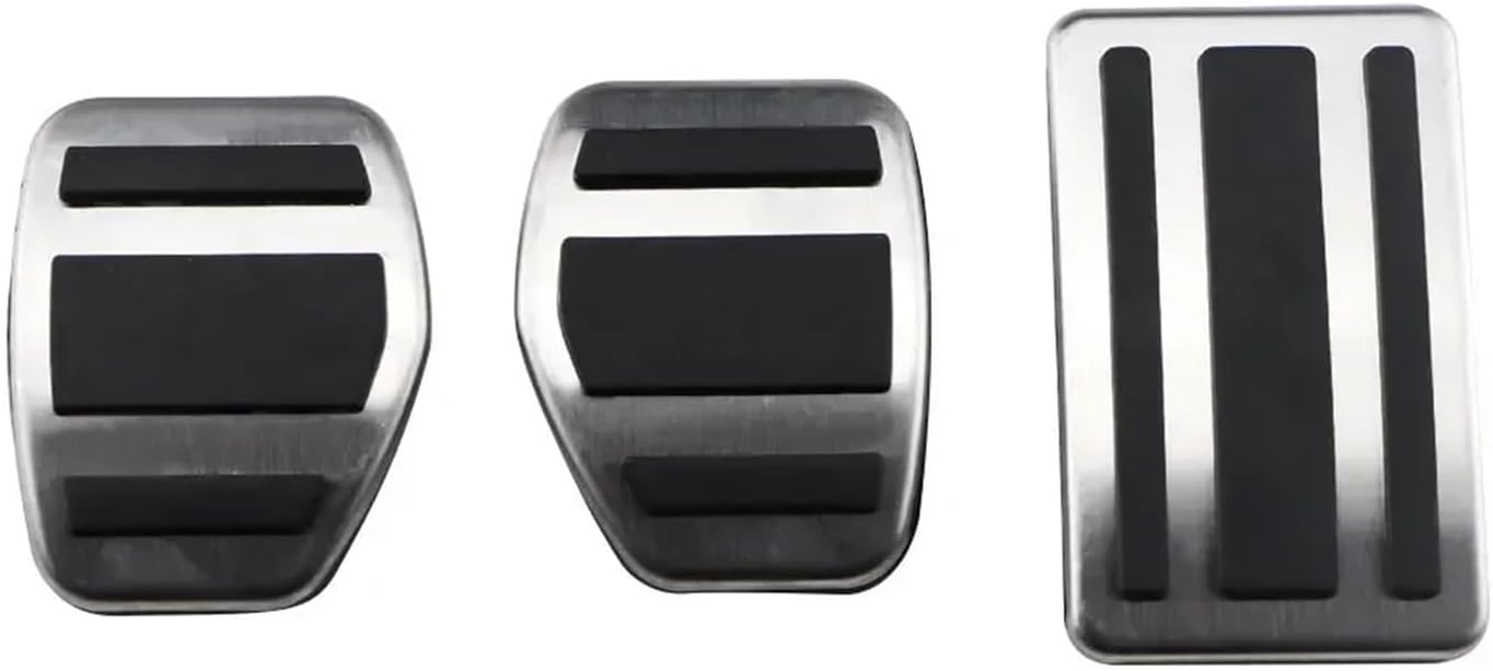 Car Pedal Pads AT MT Car Pedals Compatible For Peugeot 508 Compatible For Citroen C5 2012-2014 C6 Stainless Steel Accelerator Clutch Brake Pedal Cover Accessories(3Pcs MT)