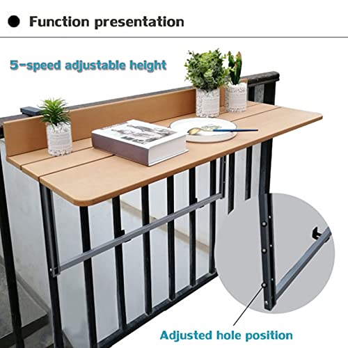 Table de balcon suspendue rabattable pour vos cafés matinaux en plein air