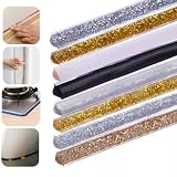 SVBVRFEEW 16.4ft Caulk Tape Self Adhesive Caulk Strip Flexible Molding Trim Wall Corner Caulking Tape, Decorative Tape for Kitchen Stove Shower Caulk Bathtub Caulk(Blue,Wide 8mm x Long 5m)