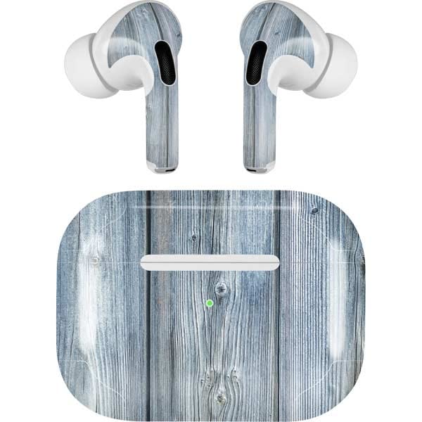 Skinit Decal Audio Skin Compatible with Apple AirPods Pro (2rd Gen, 2022) - Skinit Originally Designed Weathered Blue Wood Design