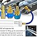 AC Dye Oil Injector Backflow Prevent Kit, HVAC Dye Oil Injector with R134A Snap Quick Coupler, R1234YF Low Side Quick Coupler, R410 Mini Split Adapter for R134A R22 R12 R410 R1234YF Refrigerant System