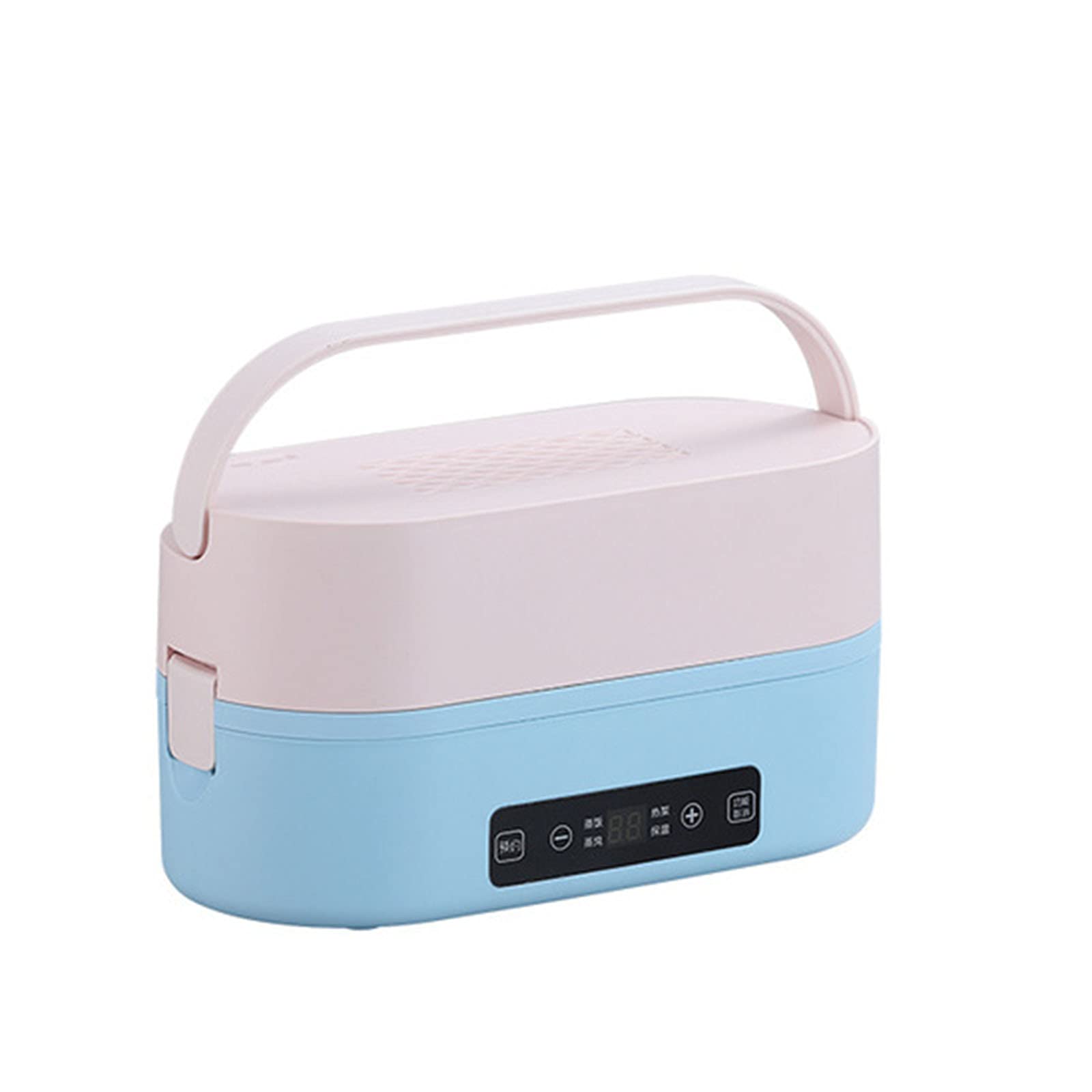 Fiambrera Bento Contenedor Bento Cajas Bento con Compartimentos Adultos Adultos A Prueba De Fugas Calentador Eléctrico Termo Aislado Térmico Acero Inoxidable 300W Doble Capa Traer Comida ( Color : Roz