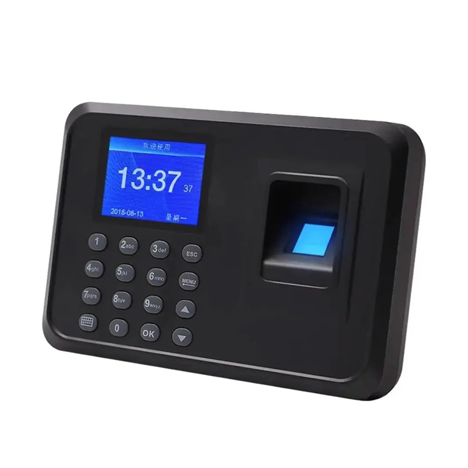 Reloj de tiempo, Máquina de asistencia con huella dactilar F01 Registrador de asistencia electrónico Dispositivo de gestión de salida de datos USB Equipo de registro de entrada de empleados