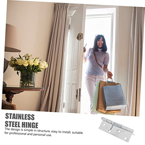 Housoutil Dobradiças De Mola De Dobradiça De Aço Inoxidável 8 Peças Para Fechamento Automático Da Do