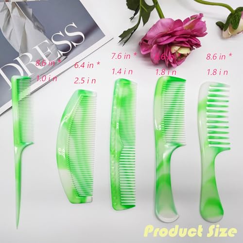 Set de 5 Peines de Peinar para Cabello Verde miniatura 3
