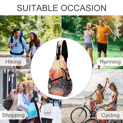 Bolso cruzado casual para hombro y pecho deportivo miniatura 6