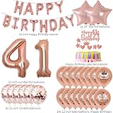 Zoom IMG-1 decorazione 41 compleanno donna rosegold