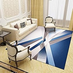 RUGMRZ alfombras Pasillo Geometría Abstracta Alfombra Coches Infantil Azul tapete Sala alfombras a Medida Online alfombras Pasillo decoración habitación niña50x80CM